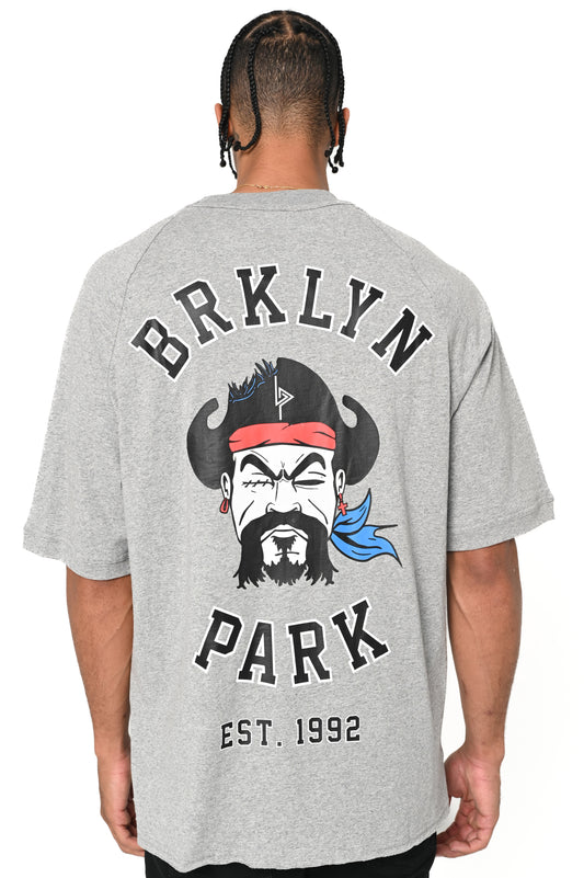 Men's Streetwear Pirate Graphic Oversized T-Shirt, Brooklyn Park