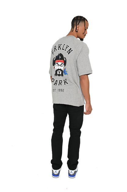 Men's Streetwear Pirate Graphic Oversized T-Shirt, Brooklyn Park